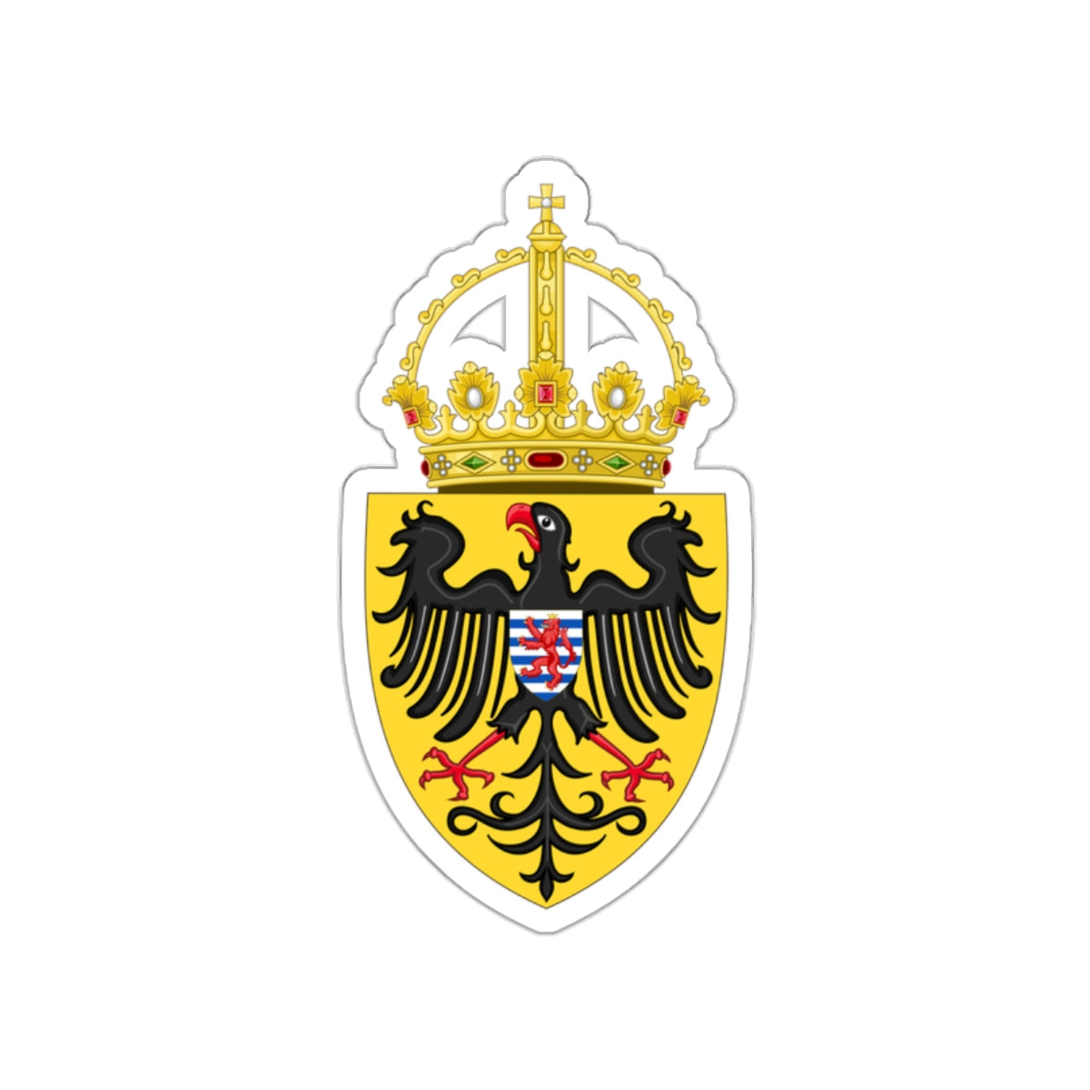 Coat of arms of Henry VII, Holy Roman Emperor STICKER Vinyl Die-Cut Decal-White-The Sticker Space