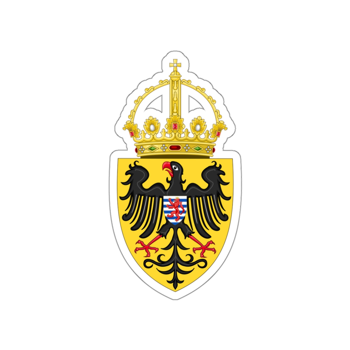 Coat of arms of Henry VII, Holy Roman Emperor STICKER Vinyl Die-Cut Decal-White-The Sticker Space