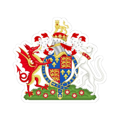 Coat of Arms of Henry VII of England 1485-1509 (England) (Coat of Arms) STICKER Vinyl Kiss-Cut Decal 4 Inch White - The Sticker Space
