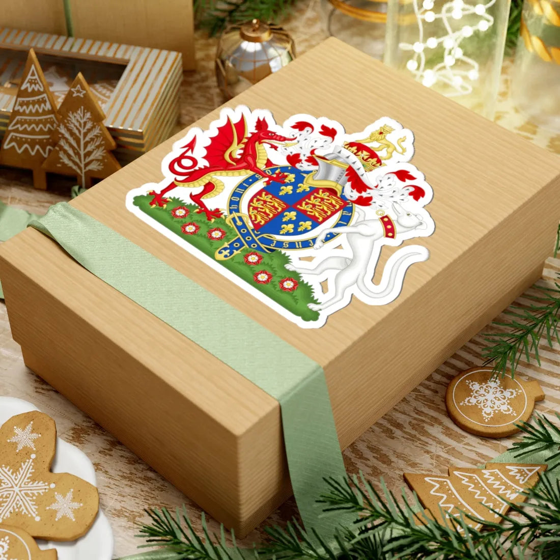 Coat of Arms of Henry VII of England 1485-1509 (England) (Coat of Arms) STICKER Vinyl Kiss-Cut Decal - The Sticker Space