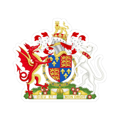 Coat of Arms of Henry VII of England 1485-1509 Golden Fleece Variant (England) (Coat of Arms) STICKER Vinyl Kiss-Cut Decal 3 Inch White - The Sticker Space