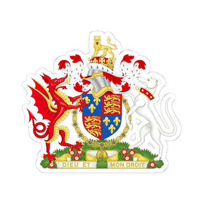 Coat of Arms of Henry VII of England 1485-1509 Golden Fleece Variant (England) (Coat of Arms) STICKER Vinyl Kiss-Cut Decal 6 Inch White - The Sticker Space
