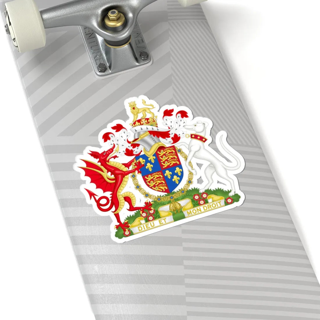 Coat of Arms of Henry VII of England 1485-1509 Golden Fleece Variant (England) (Coat of Arms) STICKER Vinyl Kiss-Cut Decal - The Sticker Space