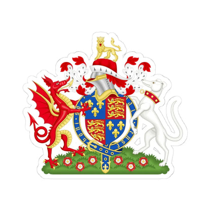 Coat of Arms of Henry VII of England 1485-1509 Variant 1 (England) (Coat of Arms) STICKER Vinyl Kiss-Cut Decal 4 Inch White - The Sticker Space