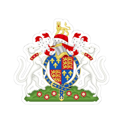 Coat of Arms of Henry VII of England 1485-1509 Variant 2 (England) (Coat of Arms) STICKER Vinyl Kiss-Cut Decal 4 Inch White - The Sticker Space