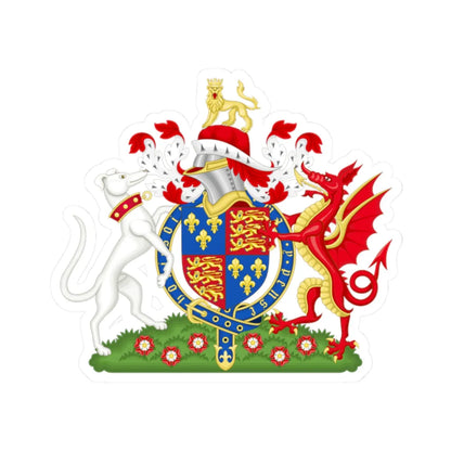 Coat of Arms of Henry VII of England 1485-1509 Variant 3 (England) (Coat of Arms) STICKER Vinyl Kiss-Cut Decal 2 Inch White - The Sticker Space