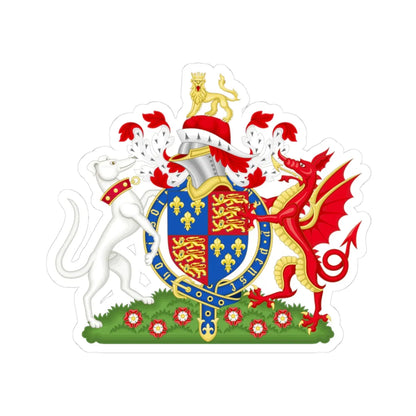Coat of Arms of Henry VII of England 1485-1509 Variant 3 (England) (Coat of Arms) STICKER Vinyl Kiss-Cut Decal 3 Inch White - The Sticker Space