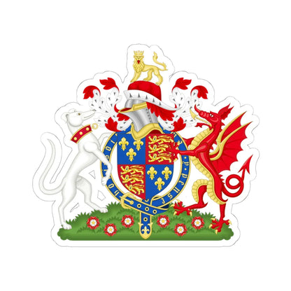 Coat of Arms of Henry VII of England 1485-1509 Variant 3 (England) (Coat of Arms) STICKER Vinyl Kiss-Cut Decal 6 Inch White - The Sticker Space