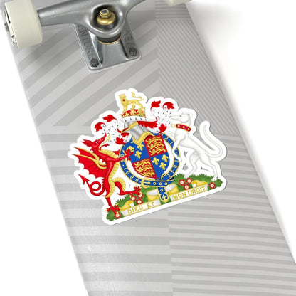 Coat of Arms of Henry VII of England 1485-1509 Variant Motto (England) (Coat of Arms) STICKER Vinyl Kiss-Cut Decal - The Sticker Space