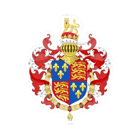 Coat of Arms of Henry VII of England Order of the Golden Fleece (Belgium) (Coat of Arms) STICKER Vinyl Kiss-Cut Decal 2 Inch White - The Sticker Space