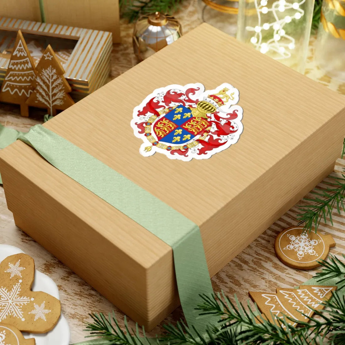 Coat of Arms of Henry VII of England Order of the Golden Fleece (Belgium) (Coat of Arms) STICKER Vinyl Kiss-Cut Decal - The Sticker Space