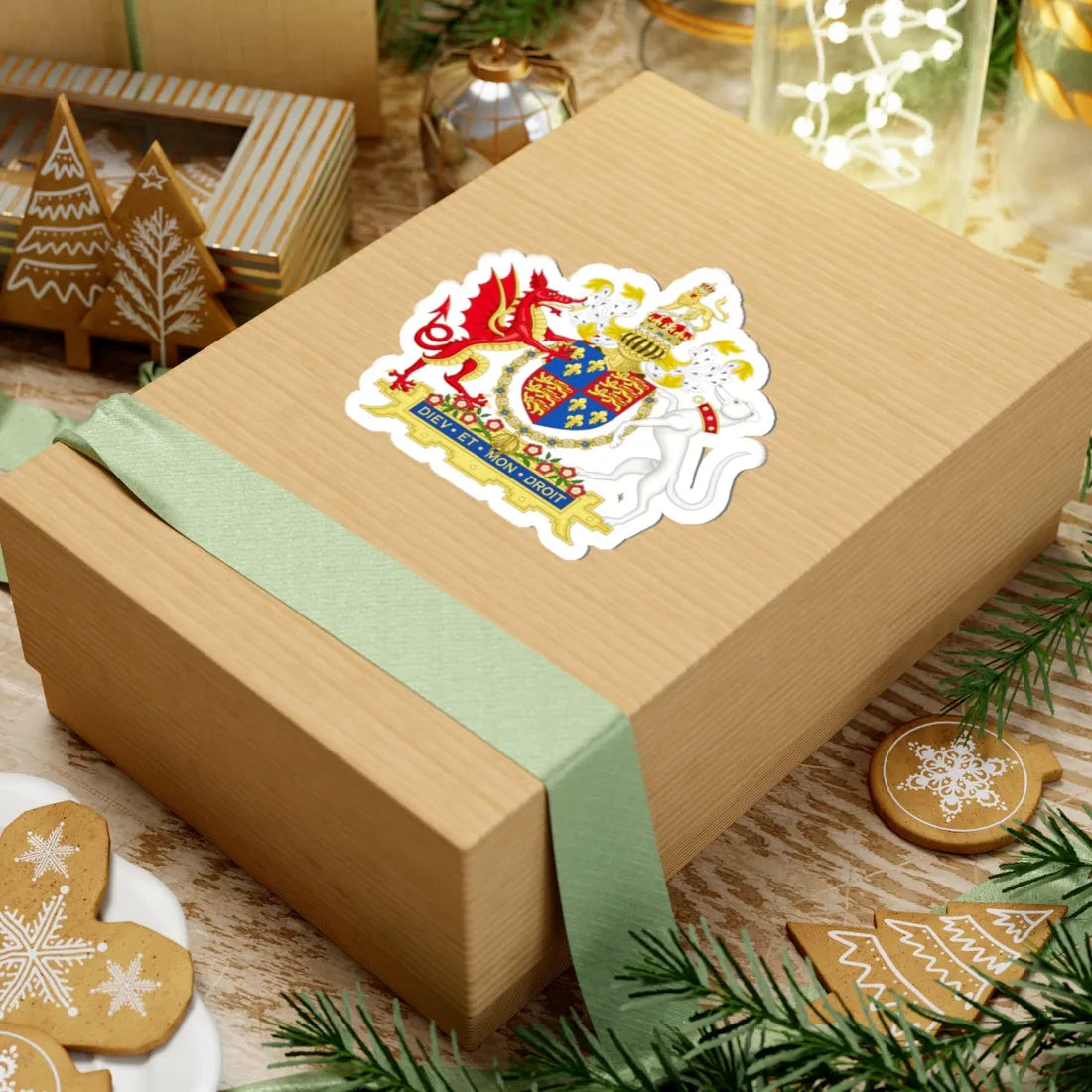 Coat of Arms of Henry VIII of England 1509-1547 Golden Fleece Variant 1 (England) (Coat of Arms) STICKER Vinyl Kiss-Cut Decal - The Sticker Space