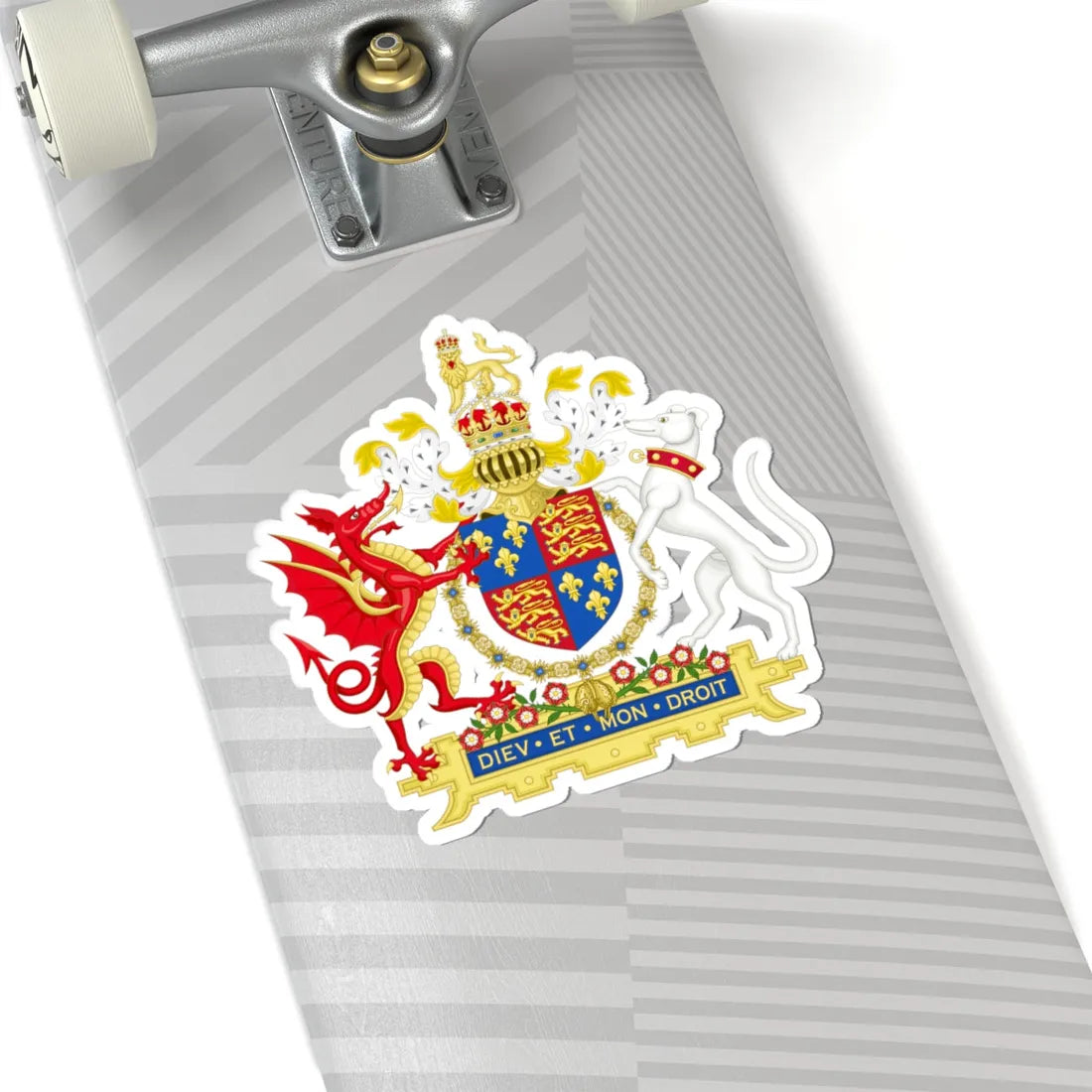Coat of Arms of Henry VIII of England 1509-1547 Golden Fleece Variant 1 (England) (Coat of Arms) STICKER Vinyl Kiss-Cut Decal - The Sticker Space