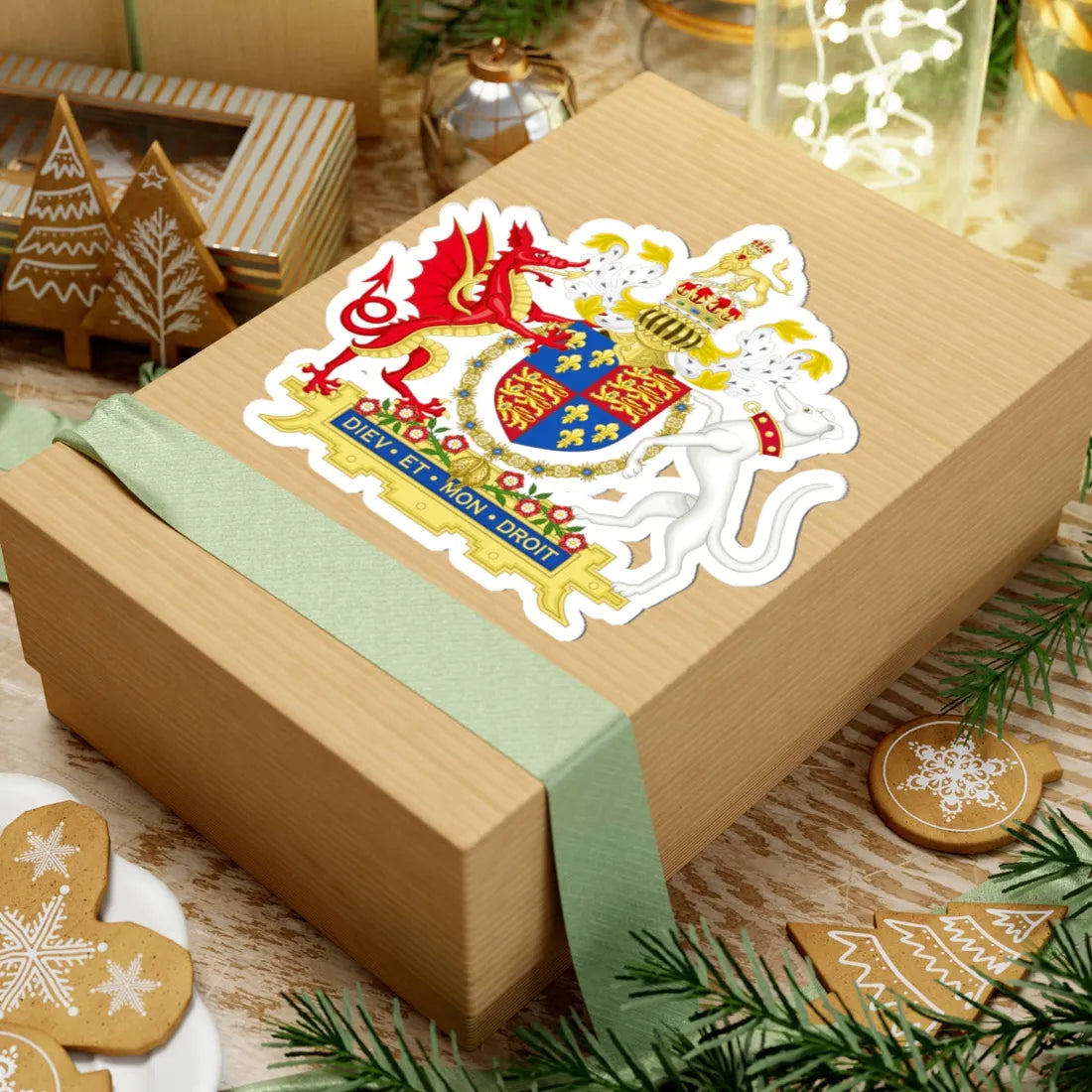 Coat of Arms of Henry VIII of England 1509-1547 Golden Fleece Variant 1 (England) (Coat of Arms) STICKER Vinyl Kiss-Cut Decal - The Sticker Space