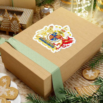 Coat of Arms of Henry VIII of England 1509-1547 Golden Fleece Variant 2 (England) (Coat of Arms) STICKER Vinyl Kiss-Cut Decal - The Sticker Space