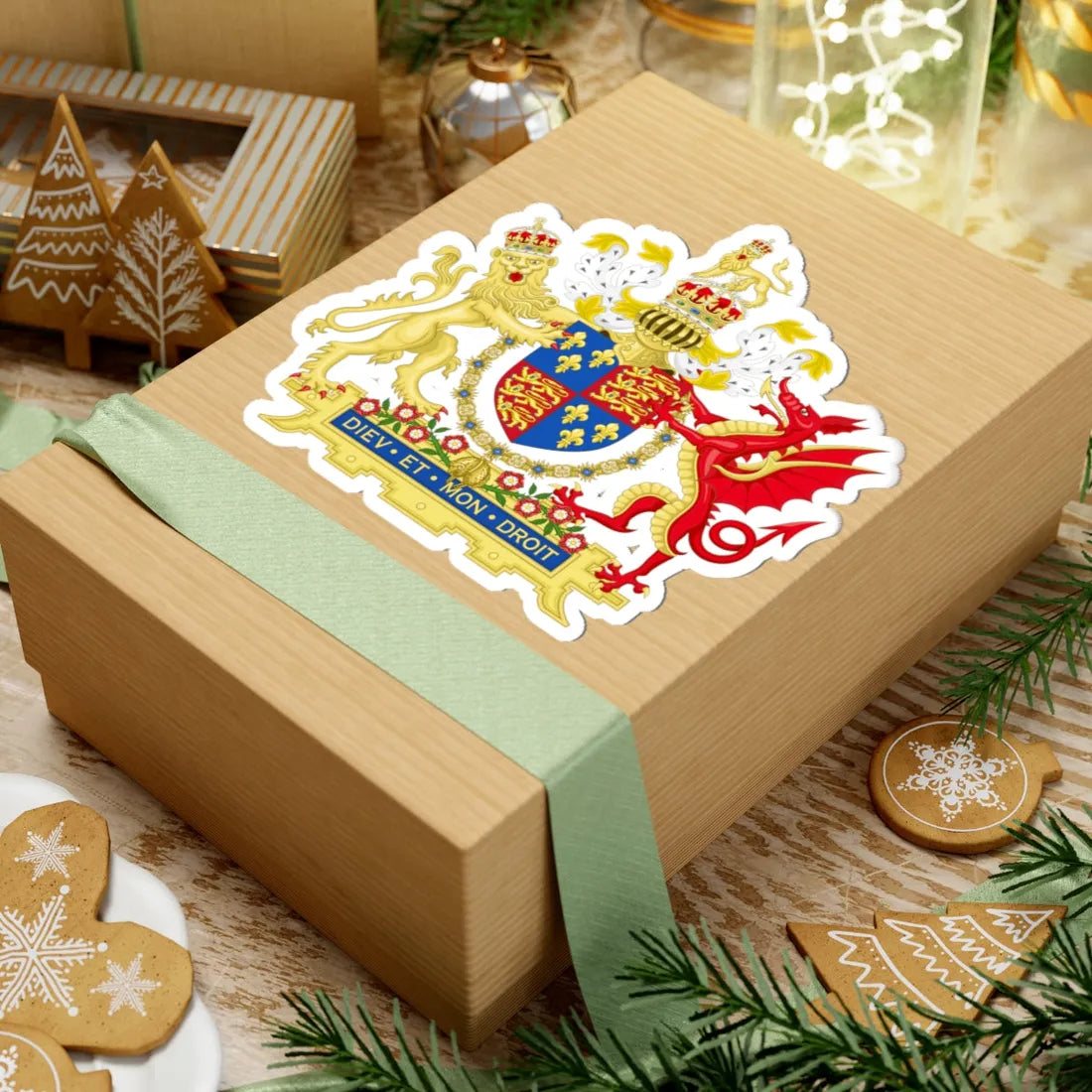 Coat of Arms of Henry VIII of England 1509-1547 Golden Fleece Variant 2 (England) (Coat of Arms) STICKER Vinyl Kiss-Cut Decal - The Sticker Space