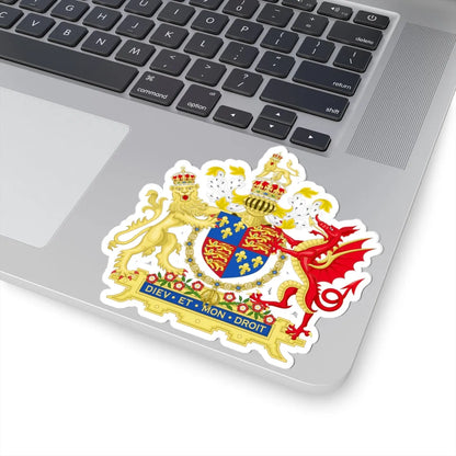 Coat of Arms of Henry VIII of England 1509-1547 Golden Fleece Variant 2 (England) (Coat of Arms) STICKER Vinyl Kiss-Cut Decal - The Sticker Space