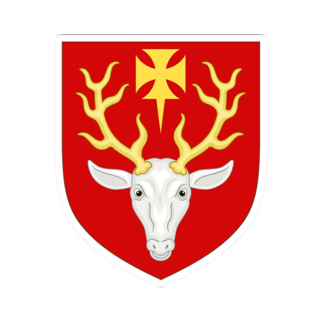 Coat of Arms of Hertford College Oxford (England) (Coat of Arms) STICKER Vinyl Kiss-Cut Decal 2 Inch White - The Sticker Space
