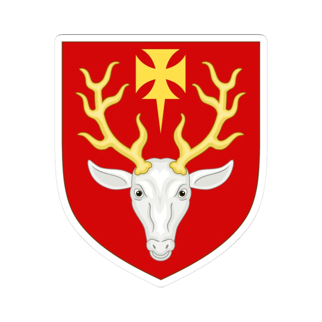 Coat of Arms of Hertford College Oxford (England) (Coat of Arms) STICKER Vinyl Kiss-Cut Decal 3 Inch White - The Sticker Space
