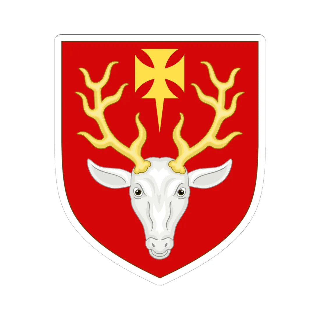 Coat of Arms of Hertford College Oxford (England) (Coat of Arms) STICKER Vinyl Kiss-Cut Decal 4 Inch White - The Sticker Space
