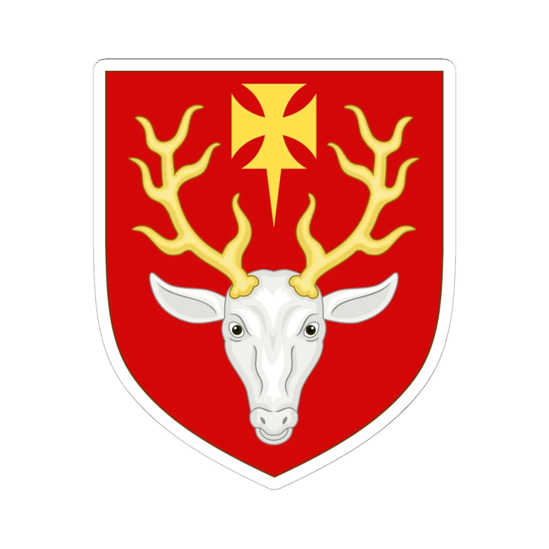 Coat of Arms of Hertford College Oxford (England) (Coat of Arms) STICKER Vinyl Kiss-Cut Decal 6 Inch White - The Sticker Space