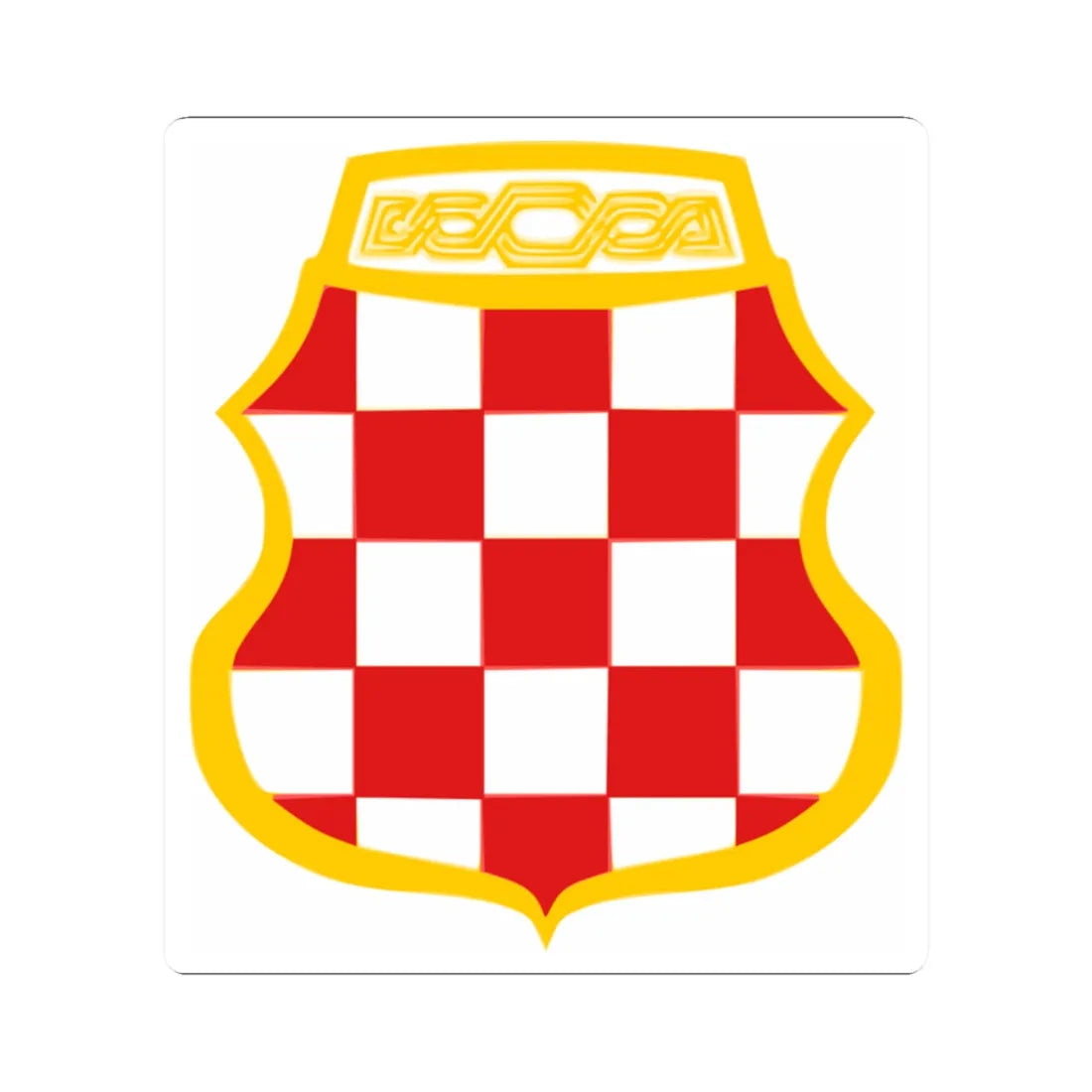 Coat of arms of Herzeg-Bosnia (Bosnia and Herzegovina) (Coat of Arms) STICKER Vinyl Kiss-Cut Decal 2 Inch White - The Sticker Space