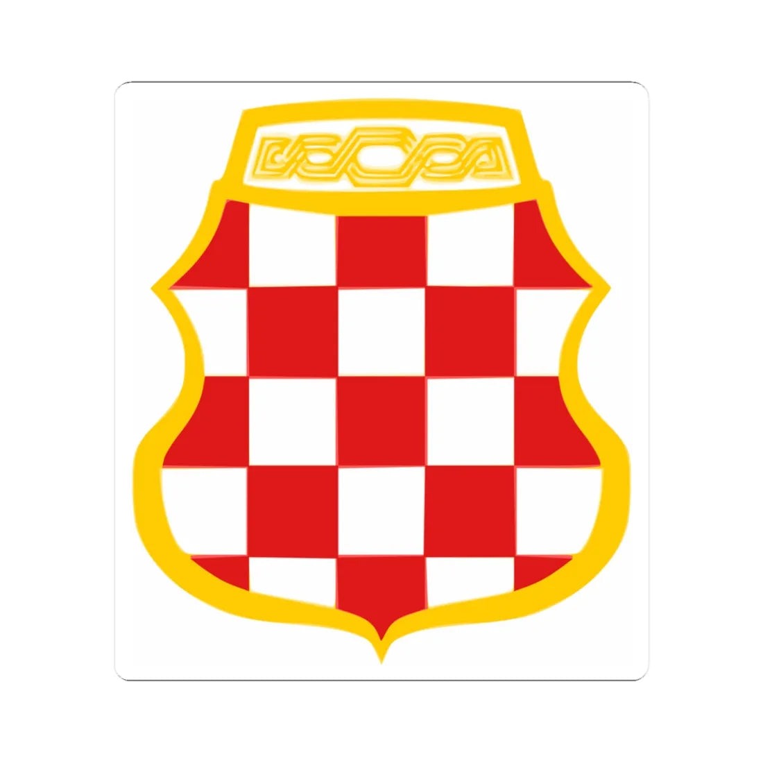 Coat of arms of Herzeg-Bosnia (Bosnia and Herzegovina) (Coat of Arms) STICKER Vinyl Kiss-Cut Decal 3 Inch White - The Sticker Space