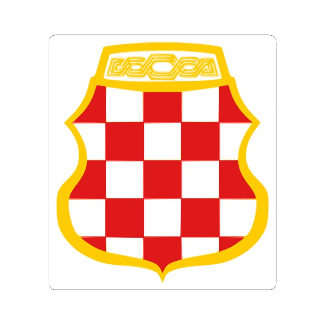 Coat of arms of Herzeg-Bosnia (Bosnia and Herzegovina) (Coat of Arms) STICKER Vinyl Kiss-Cut Decal 4 Inch White - The Sticker Space