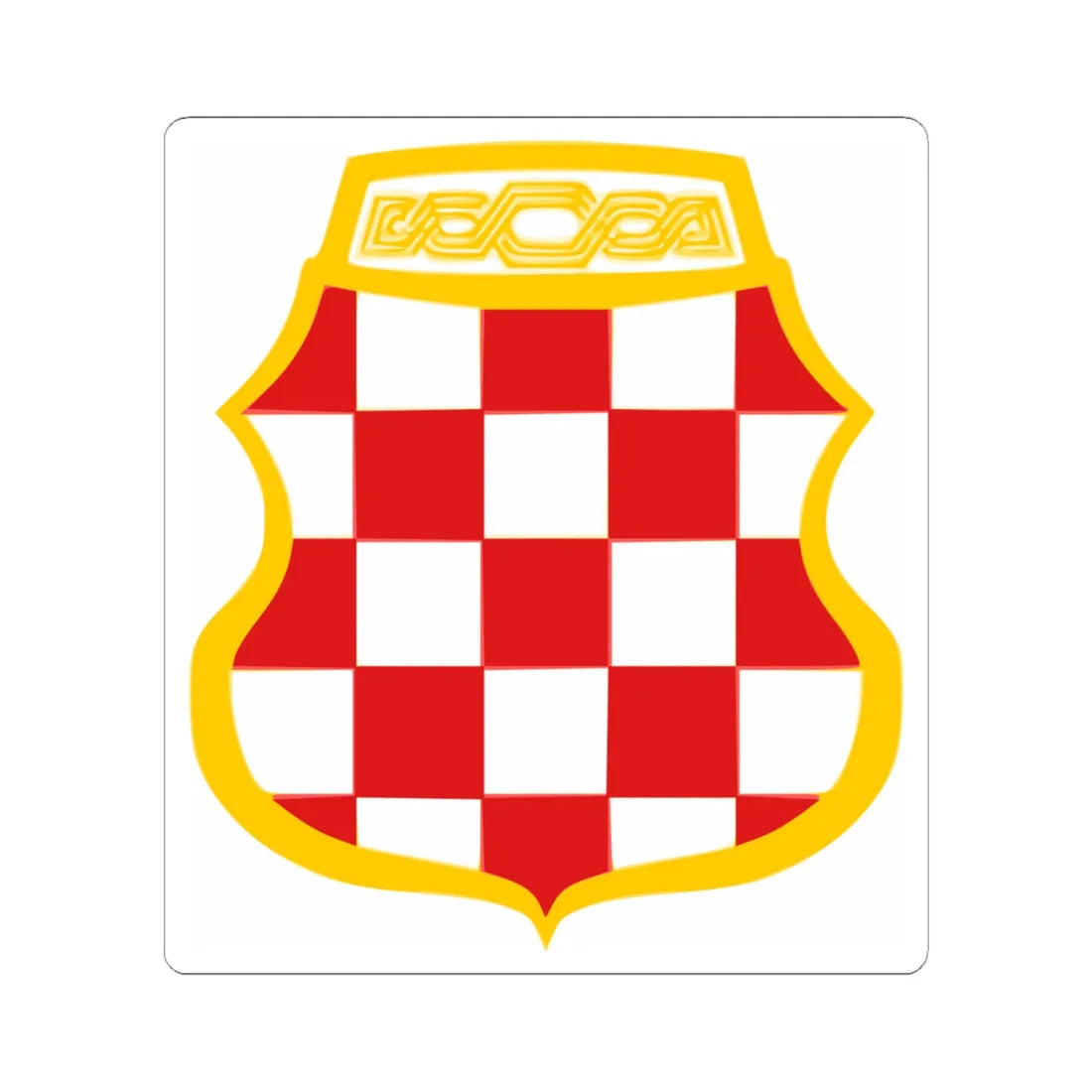 Coat of arms of Herzeg-Bosnia (Bosnia and Herzegovina) (Coat of Arms) STICKER Vinyl Kiss-Cut Decal 6 Inch White - The Sticker Space