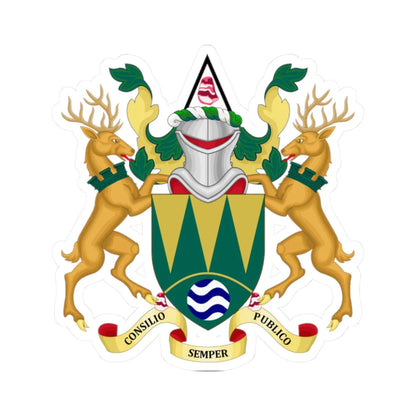 Coat of arms of High Peak (England) (Coat of Arms) STICKER Vinyl Kiss-Cut Decal 2 Inch White - The Sticker Space