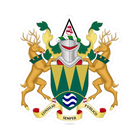 Coat of arms of High Peak (England) (Coat of Arms) STICKER Vinyl Kiss-Cut Decal 2 Inch White - The Sticker Space