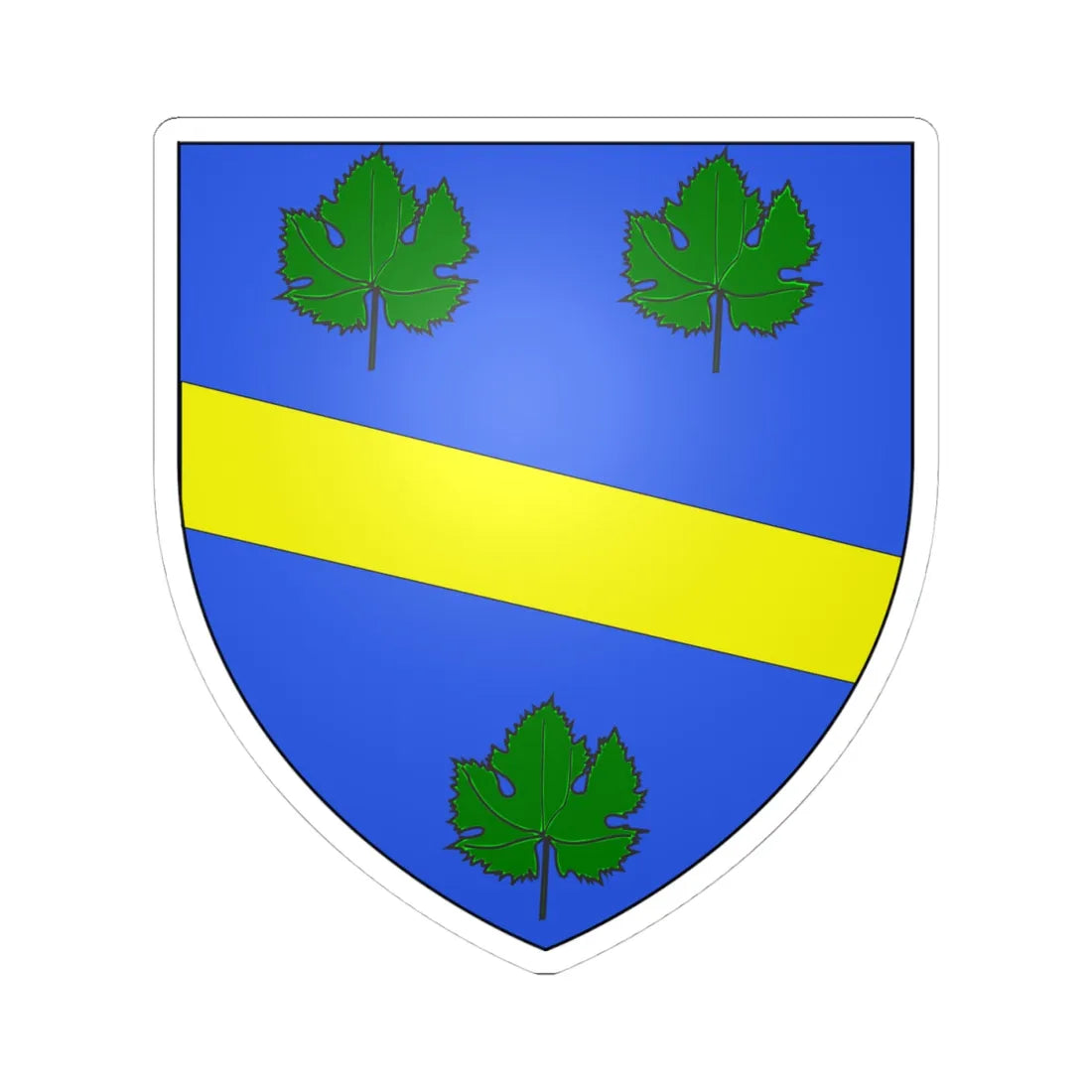 Coat of arms of House of Luci from Florence Siena Colle Tuscany Italy (Italy) (Coat of Arms) STICKER Vinyl Kiss-Cut Decal 4 Inch White - The Sticker Space