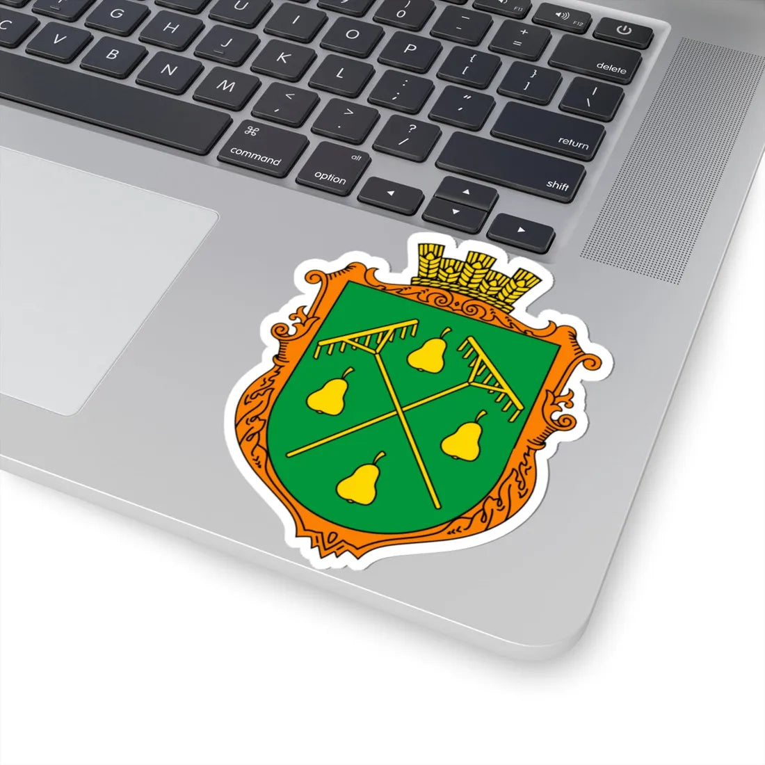 Coat of Arms of Hrushatychi (Ukraine) (Coat of Arms) STICKER Vinyl Kiss-Cut Decal - The Sticker Space