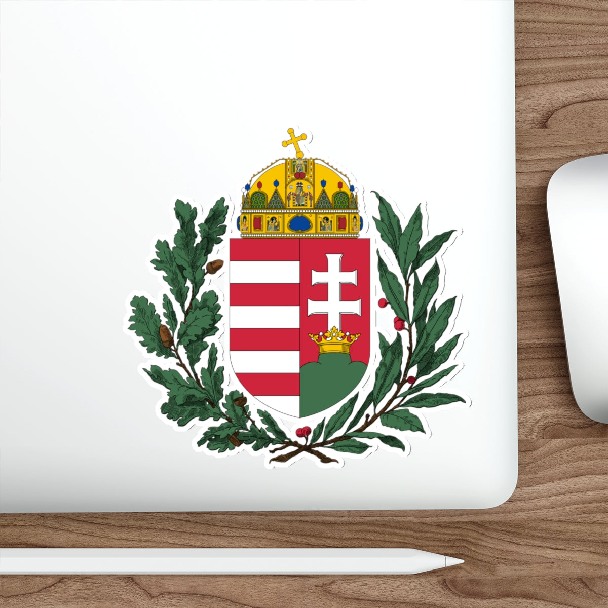 Coat of arms of Hungary (1896-1915) 2 STICKER Vinyl Die-Cut Decal-The Sticker Space