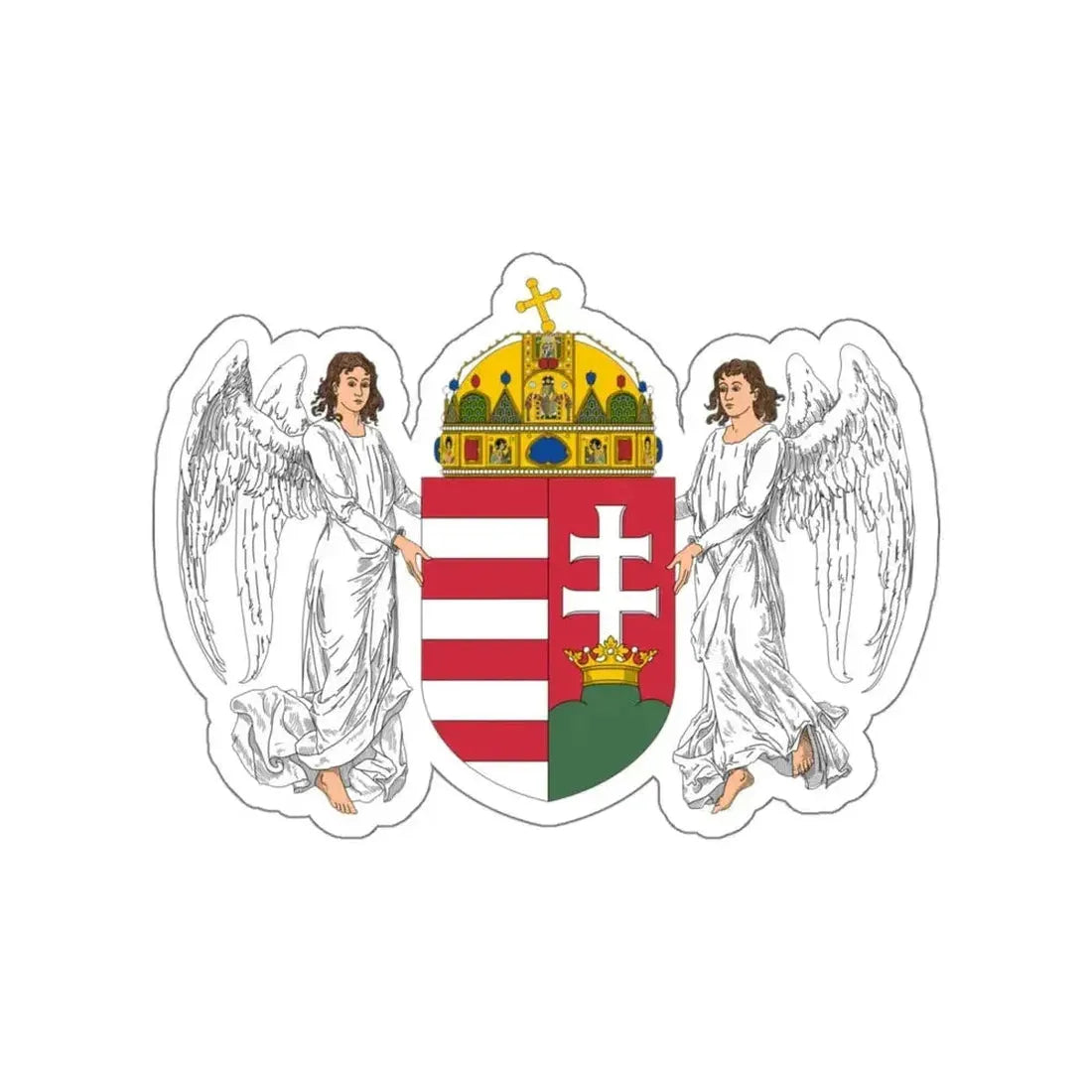 Coat of arms of Hungary (1896-1915) STICKER Vinyl Die-Cut Decal - The Sticker Space
