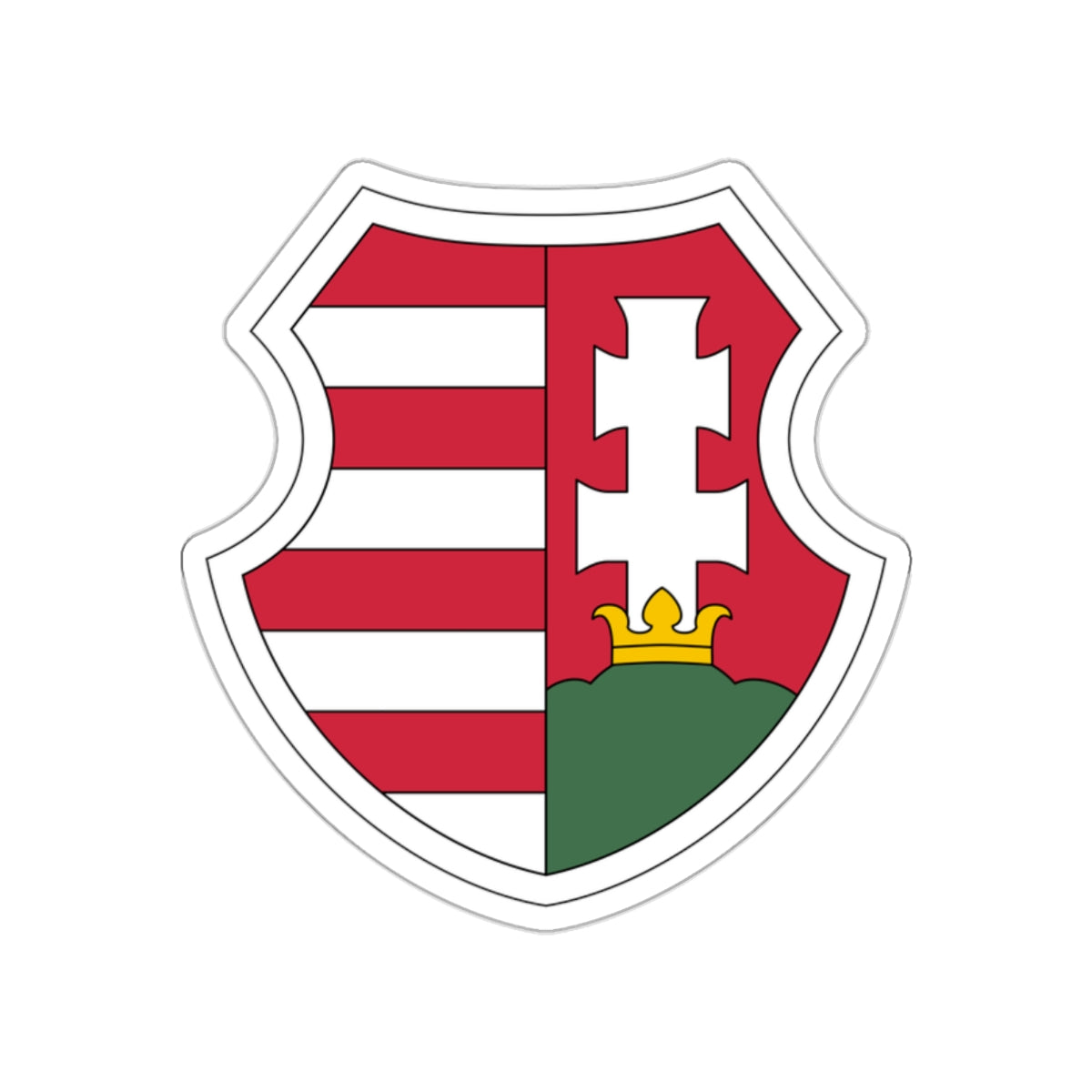 Coat of arms of Hungary (1946-1949, 1956-1957) STICKER Vinyl Die-Cut Decal-White-The Sticker Space