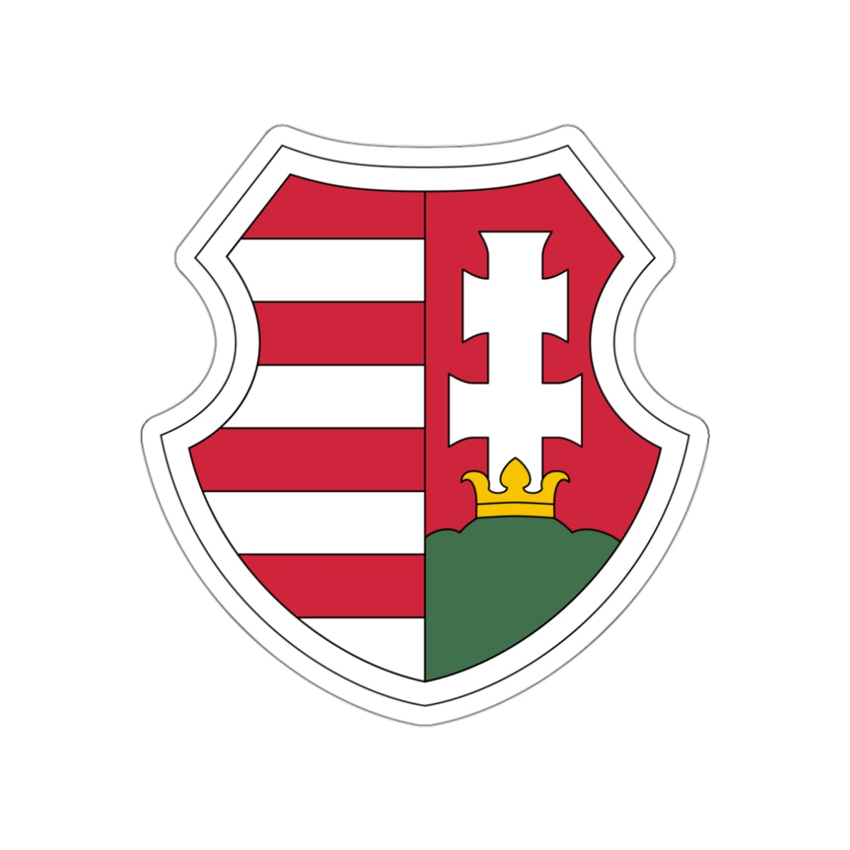 Coat of arms of Hungary (1946-1949, 1956-1957) STICKER Vinyl Die-Cut Decal-White-The Sticker Space