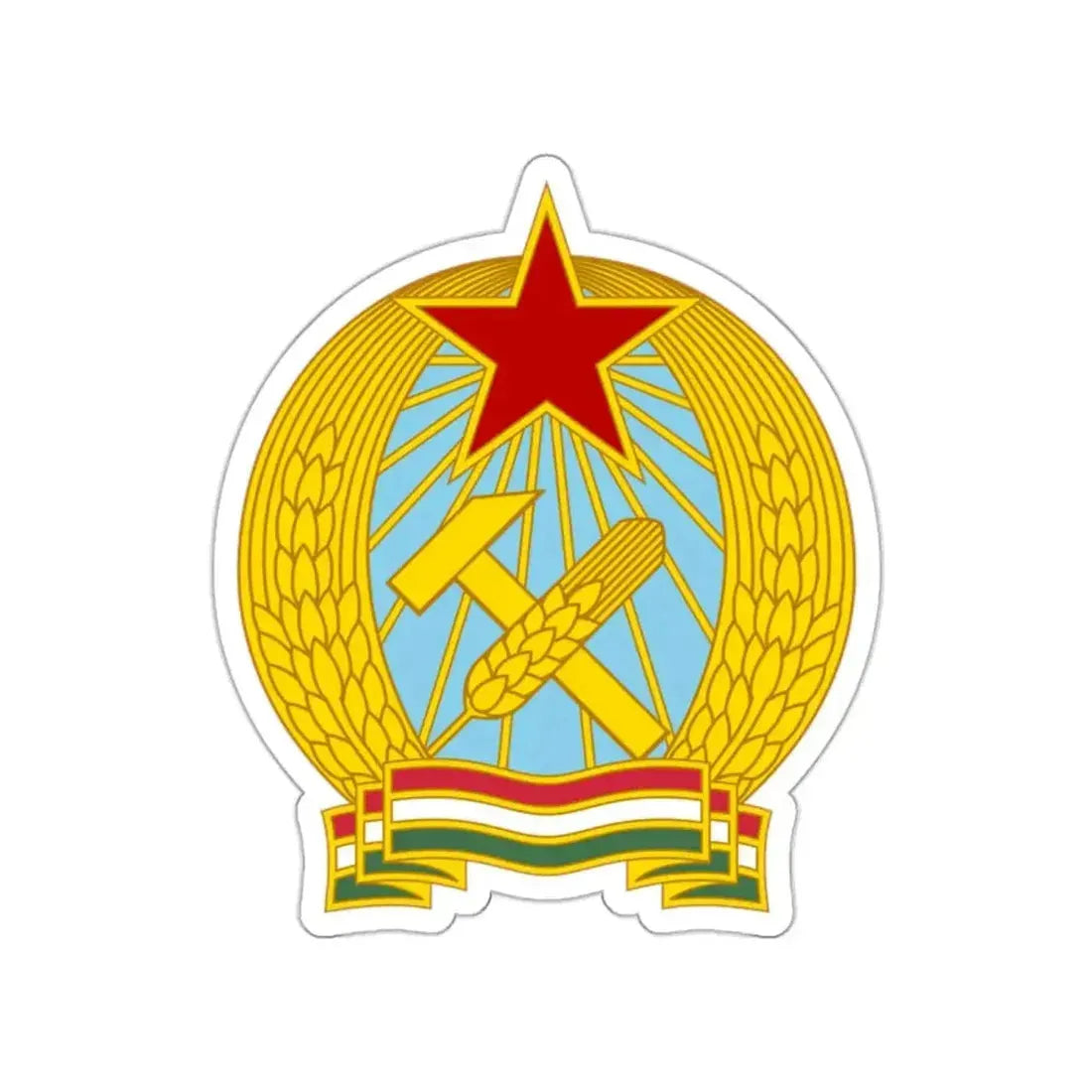 Coat of arms of Hungary (1949-1956) STICKER Vinyl Die-Cut Decal - The Sticker Space