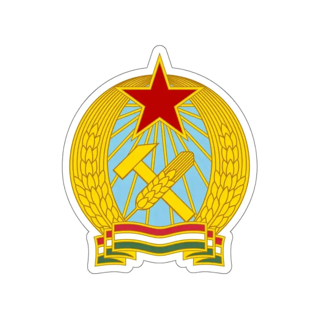 Coat of arms of Hungary (1949-1956) STICKER Vinyl Die-Cut Decal - The Sticker Space