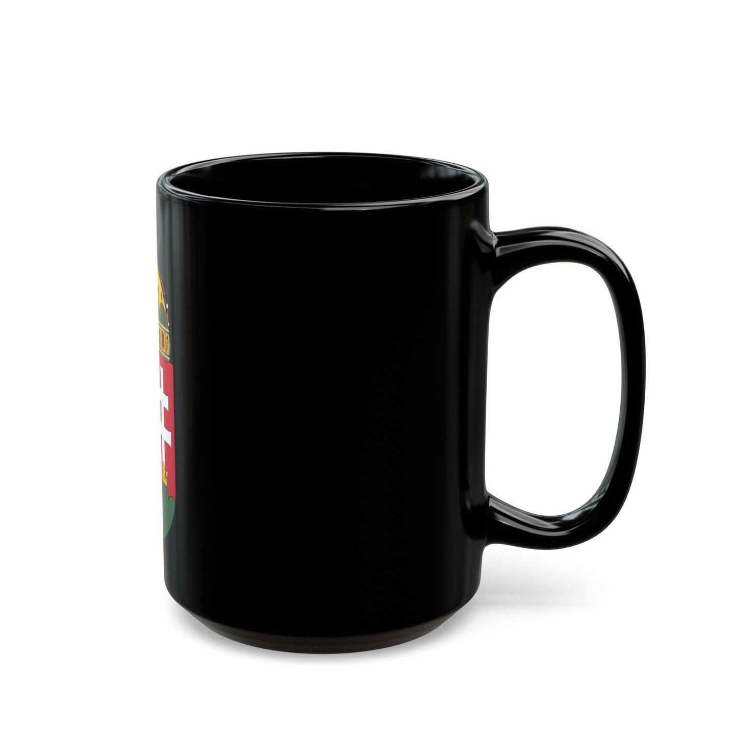 Coat of arms of Hungary - Black Coffee Mug-The Sticker Space