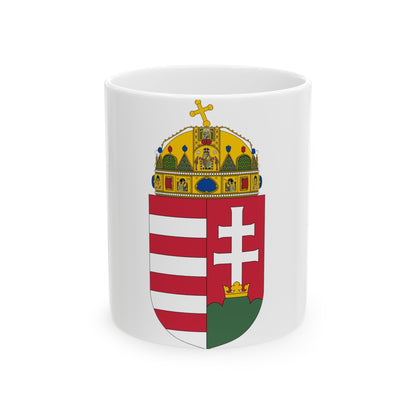 Coat of arms of Hungary - White Coffee Mug-11oz-The Sticker Space