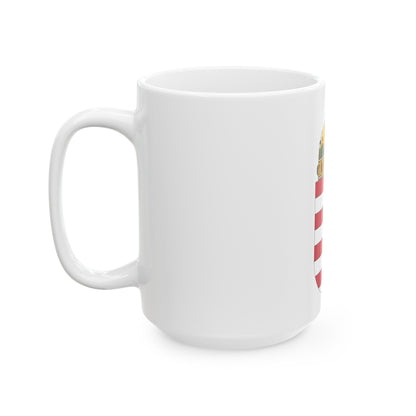 Coat of arms of Hungary - White Coffee Mug-The Sticker Space