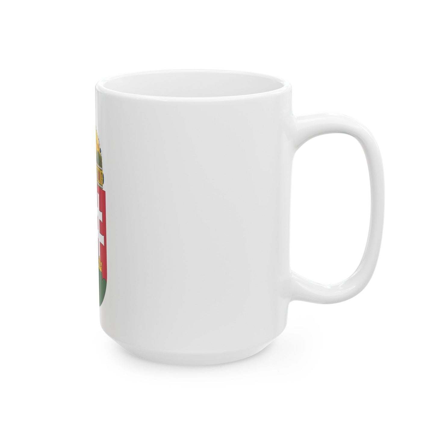 Coat of arms of Hungary - White Coffee Mug-The Sticker Space