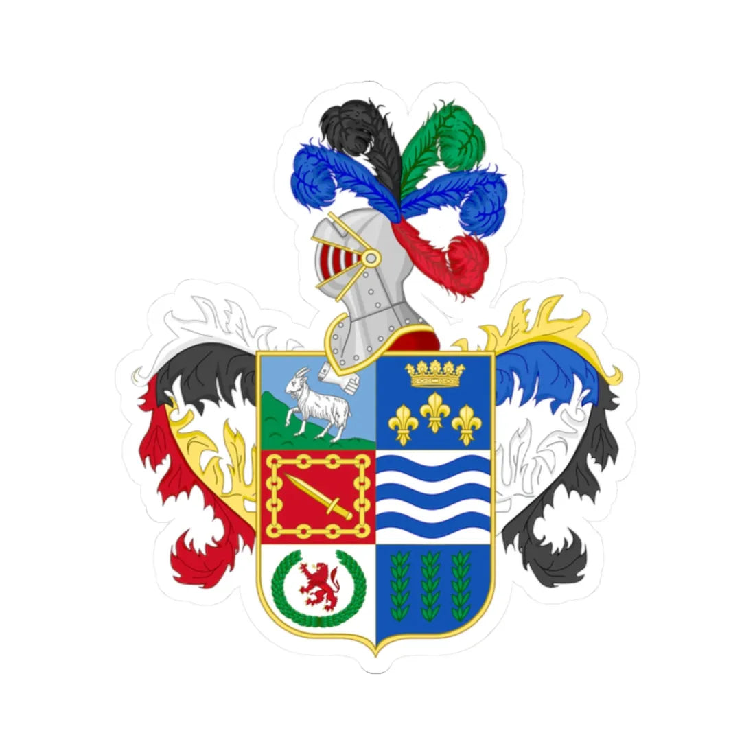 Coat of Arms of Ica (Peru) (Coat of Arms) STICKER Vinyl Kiss-Cut Decal 2 Inch White - The Sticker Space