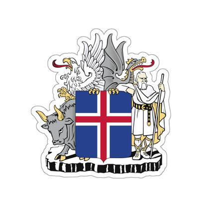 Coat of arms of Iceland STICKER Vinyl Die-Cut Decal-White-The Sticker Space