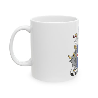 Coat of arms of Iceland - White Coffee Mug-The Sticker Space