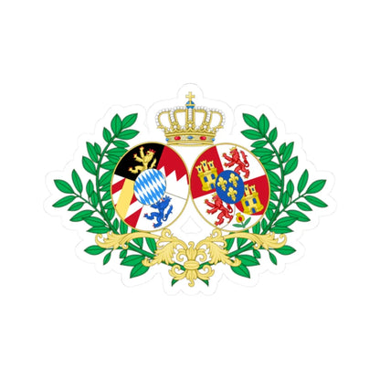 Coat of arms of Infanta Paz of Spain in Bavaria (Germany) (Coat of Arms) STICKER Vinyl Kiss-Cut Decal 2 Inch White - The Sticker Space