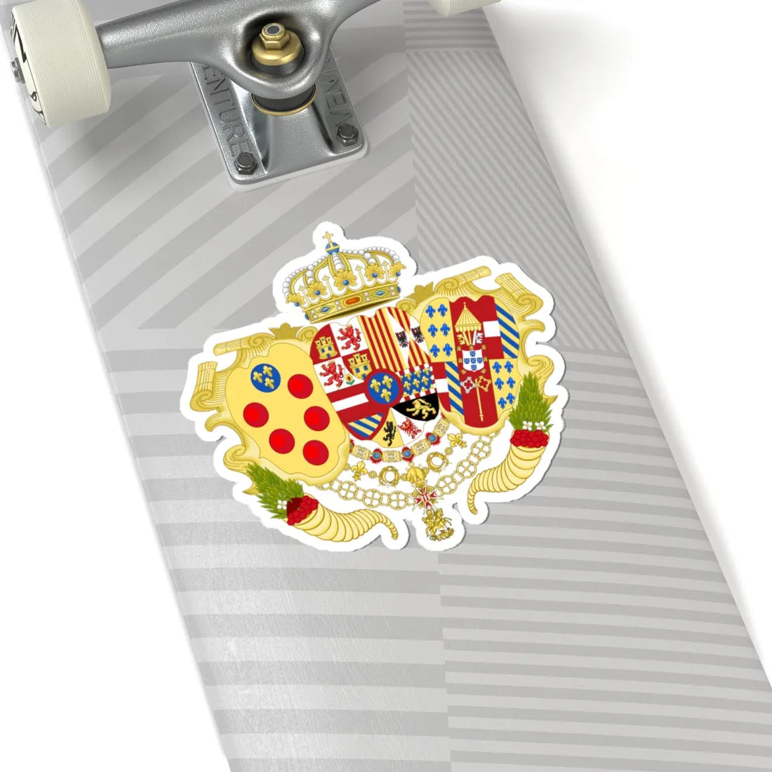 Coat of Arms of Infante Charles of Spain as Duke of Parma Piacenza and Guastalla (Italy) (Coat of Arms) STICKER Vinyl Kiss-Cut Decal - The Sticker Space