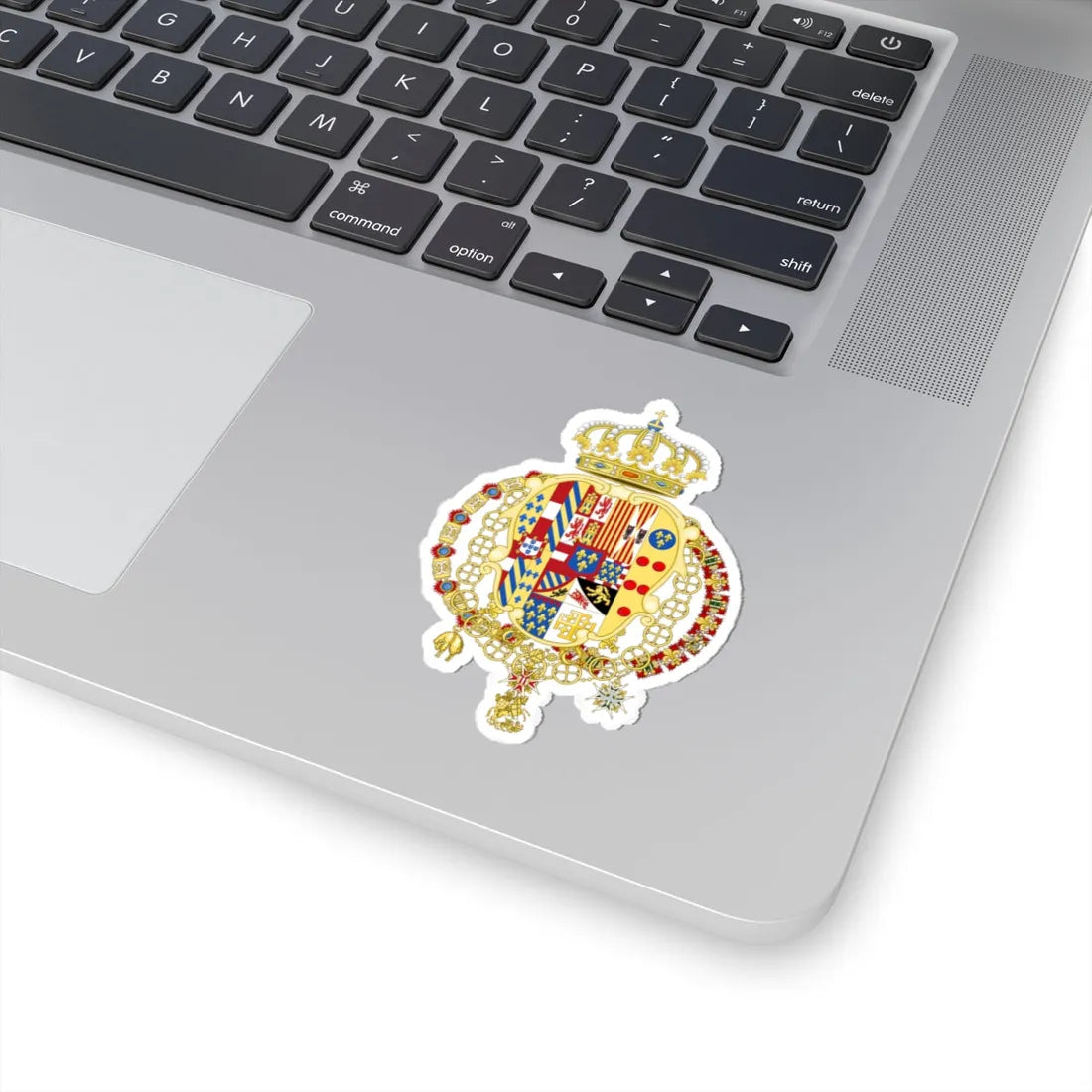 Coat of Arms of Infante Charles of Spain as King of Naples and Sicily (Italy) (Coat of Arms) STICKER Vinyl Kiss-Cut Decal - The Sticker Space