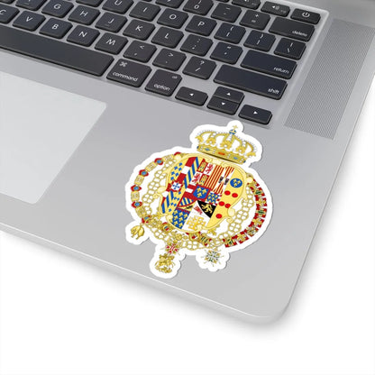 Coat of Arms of Infante Charles of Spain as King of Naples and Sicily (Italy) (Coat of Arms) STICKER Vinyl Kiss-Cut Decal - The Sticker Space